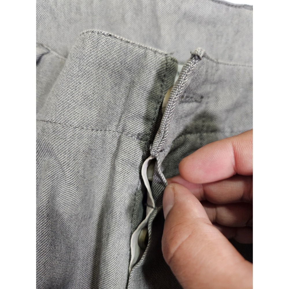 James Perse Men's Gray Pants 32x29 Stretch Trousers Button Fly Designer - Picture 4 of 10
